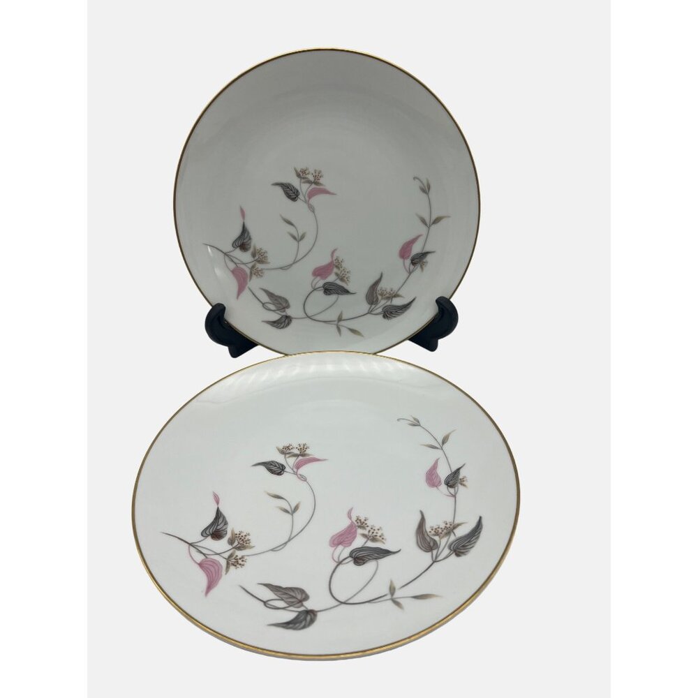 Vintage Noritake Arden Pair Salad Plates Japan 5603 MCM 8.25"